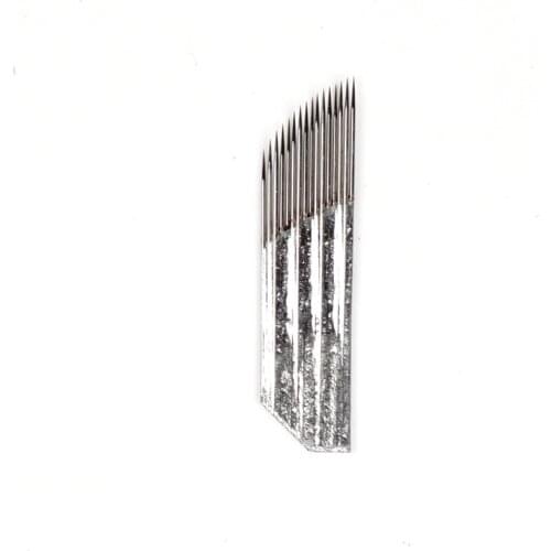 50 pcs Three rows of curved embroidery 16 needles eyebrow embroidery blade needle permanent makeup tools