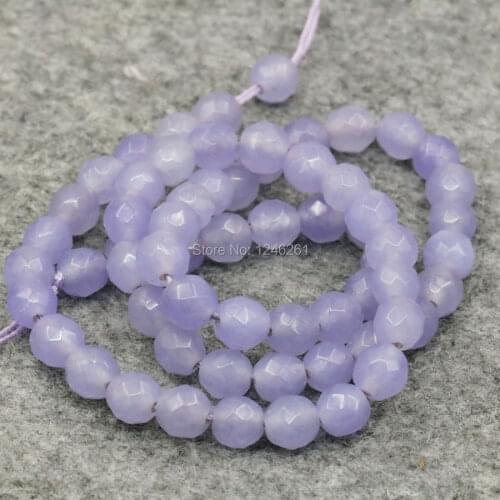 6mm Light Purple Alexandrite Accessories Crafts Loose Round Beads Faceted Stone Accessory Part Jewelry Making Women Gifts 15inch