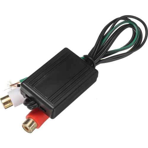 12V Car Speaker to 2 RCA Line Output Converter High to Low Level Line Output Amplifier Converter Adapter Car Electronics Parts