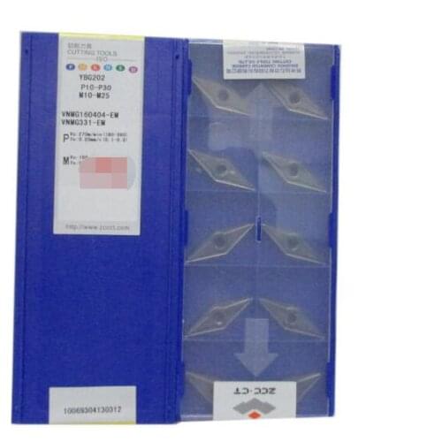 Free shipping 10Pcs VNMG160404 EM YBG202 CVD coating Lathe Cutting Insert Carbide Turning Tool Insert For steel