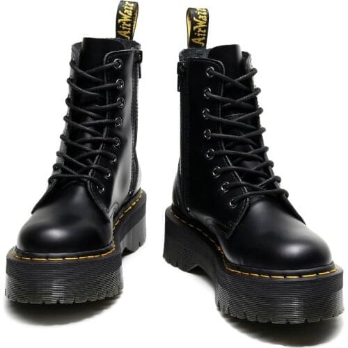 Brand Womens Martin Boots Thick Womens Ankle Boots Winter Platform Womens Leisure Motorcycle Boots Bota Femenina