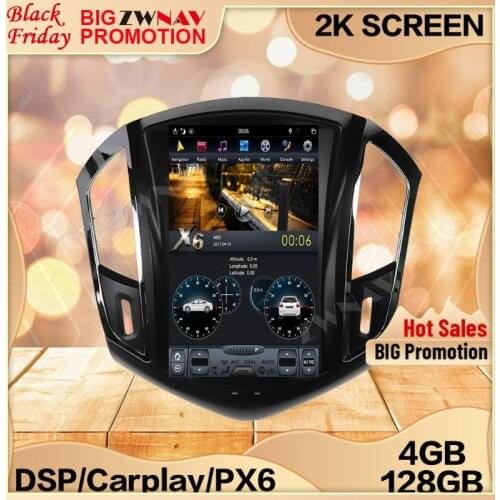 4+128G Tesla Screen For Chevrolet CRUZE 2012 2013 2014 2015 Android 9 Multimedia GPS Audio Recorder Radio Navi Stereo
