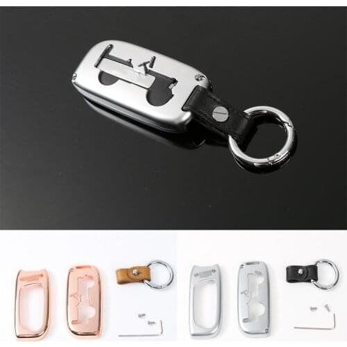 Zinc Alloy Car Key Fob Case Shell Protective Cover Kit for Jeep Cherokee 2014-2021 Car Accessories
