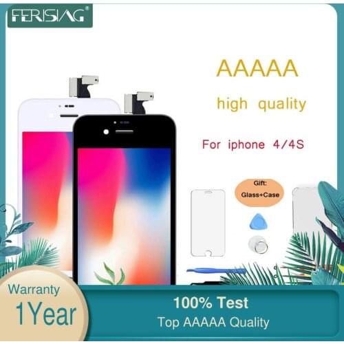 FERISING OEM 100% AAAA LCD Screen For iPhone 4S 4 Screen LCD Display Digitizer Touch Module 4S 4 Screens Replacement LCDS