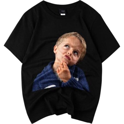 Uzzang Spring and Summer Cotton T-shirt Women Child Printing Simple Couple Tshirt Short Sleeves T Shirt Harajuku