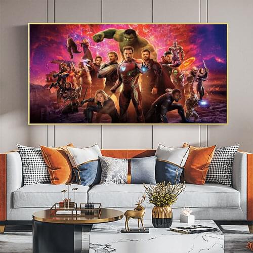 Marvel Avengers Comics Canvas Painting Movie Avengers Super Hero Posters and Prints Wall Art Pictures for Living Room Home Decor