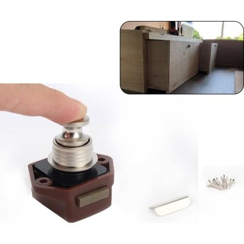 LEEPEE RV Caravan Boat Drawer Latch Button Locks Camper Car Push Lock Mini Diameter 20mm For Furniture Hardware
