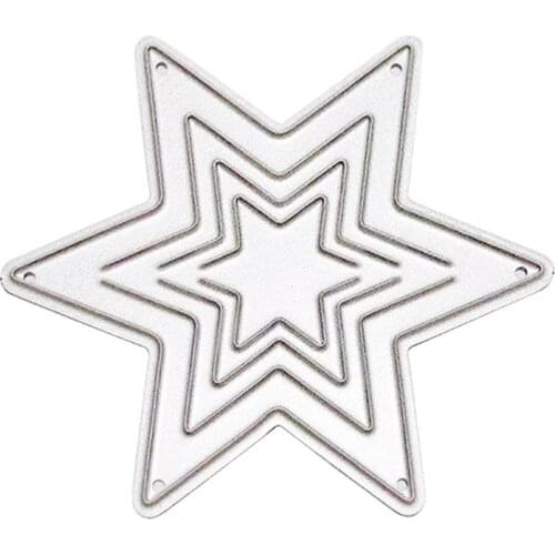 4XFA Stars Metal Cutting Dies Stencil Scrapbooking DIY Album Stamp Paper Card Embossing Decor Craft
