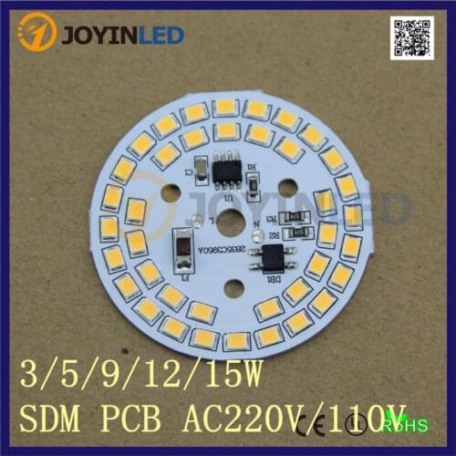 10PCS/lot Newly Driverless High Voltage Led Bulb Module/pcb Chips 9W Led Bulb Downlight PCB