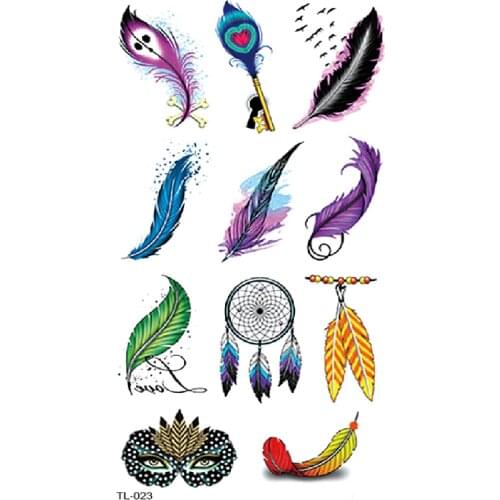 Temporary chinese tattoos set small fake tatoo boys black arm sleeve tattoo sticker words hand tattoo waterproof mens girl woman