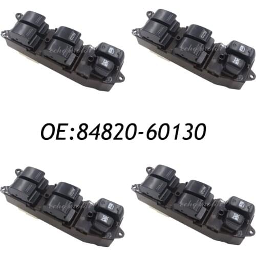 New 4PCS 84820-60130 For Toyota 1997-08 Land Cruiser Electric Power Window Control Master Switch 8482060130