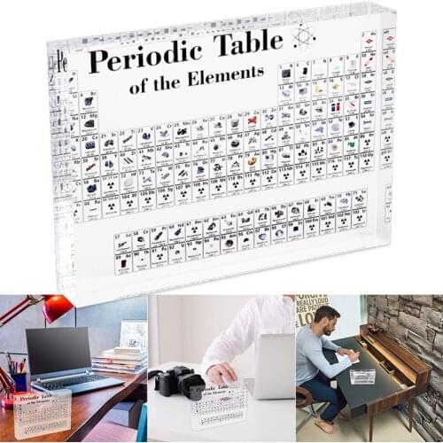 Periodic Table Display With Real Elements Kids Teaching School Day Birthday Gifts Chemical Element Display Home Decor