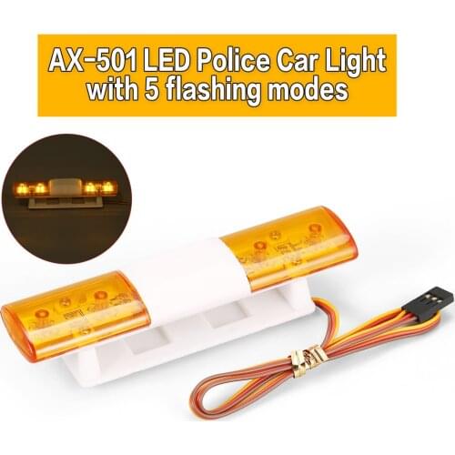 RC Car Parts Led Police Flash Light Alarming Light Lamp for 1/10 1/8 HSP Traxxas TAMIYA CC01 Axial SCX10 D90 RC Model Car Hobby