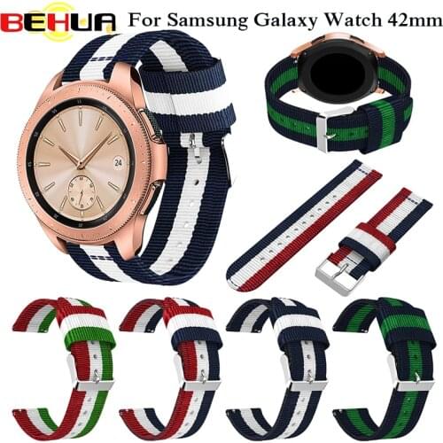 20mm Sport Soft Nylon strap for Samsung Galaxy Watch 42mm bracelet wrist belt watchband For Xiaomi Huami Amafit Bip Watch Band
