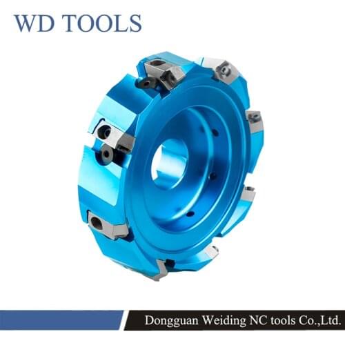 Adjustable light aluminum alloy cutter head KM45 or 400R good quality 80 100 125 face mill milling cutter cnc milling tools