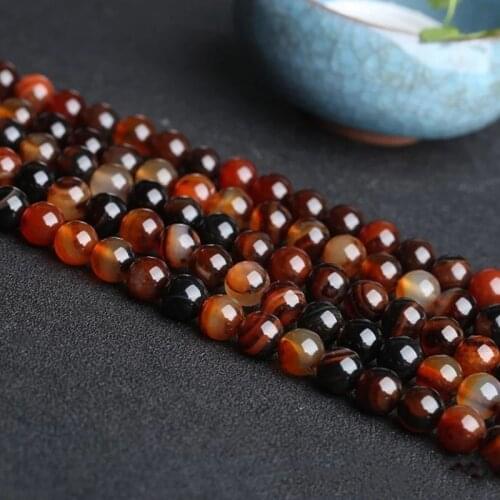 Carnelian Naural Loose Spacer Beads 4/6/8/10 Mm for Jewelry Making DIY Bracelet Gift