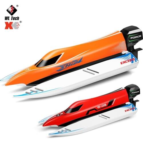 WL915-A 2.4Ghz RC Boat 45km/h High Speed Speedboat Boat 2 Channels Rechargeable Batteries Boat Control Remote Gifts For Kids