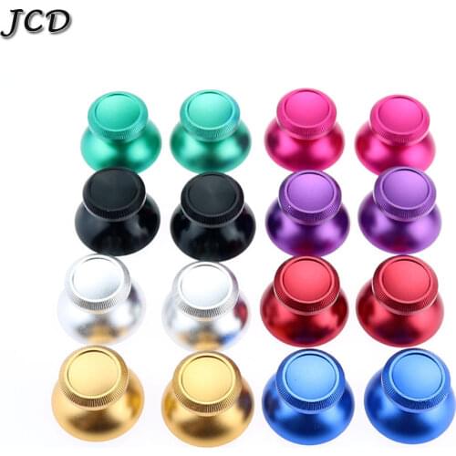 JCD 1Pair Aluminum Metal Analog Joystick Thumb Stick Grip Cap Replacement Buttons For PS4 PS4 Slim/Pro/Xbox One Slim Controller