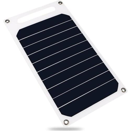 6W 5V Solar Panel with USB Port Monocrystalline Silicon Solar Cell for Outdoor Camping Climbing Hiking Travel Compatible
