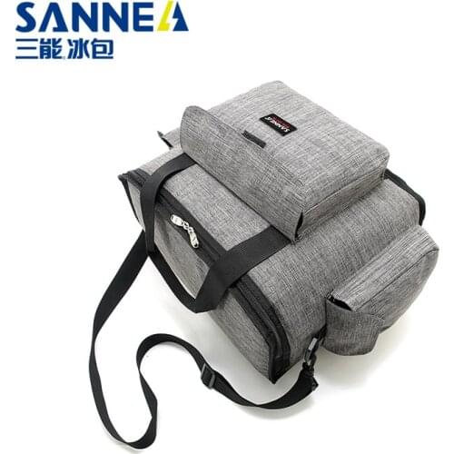 Sanne 23L Insulated Thermal Cooler Lunch Box Bag For Work Picnic Bag Car Bolsa Refrigerator Portable Shoulder Folding Fresh Bag