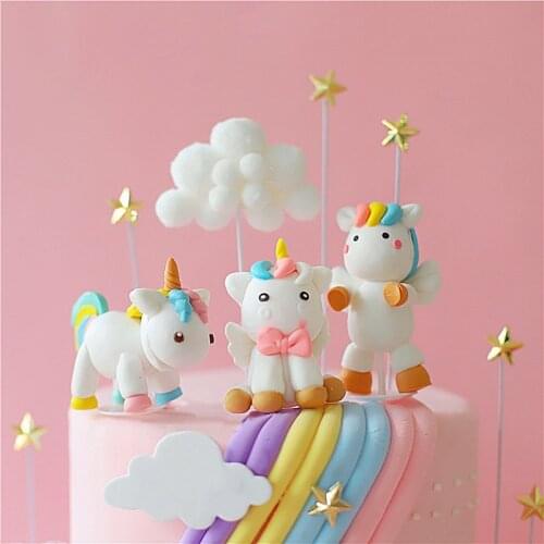 Unicorn Cake Topper Unicorn Brithday Party Supplies Unicorn Brithday Cake Decor 1st Girl Birthday Party Unicornion