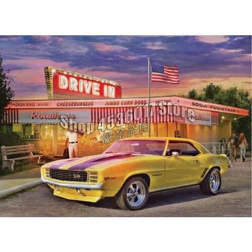 Daytona Yellow Zeta 5d Diy Diamond Mosaic Diamond Painting Cross Stitch Diamond Embroidery Cars Americana Rhinestone Decoration