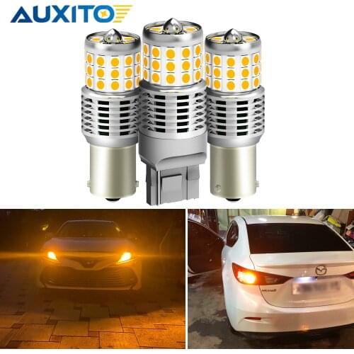 2x Canbus No Error WY21W W21W LED Indicator Lamp for Toyota Corolla Camry 4Runner Highlander Turn Signal Light BAU15S 1156 BA15S