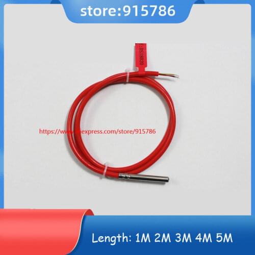 3pcs Stainless Steel Package Waterproof DS18b20 Silicone Wire Temperature Probe Waterproof 18b20 Temperature Probe 1m