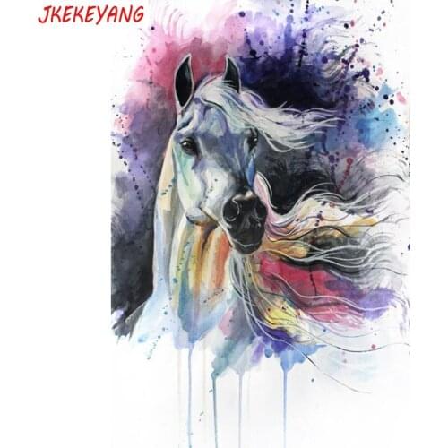 5D DIY square/round Diamond painting Watercolor horse Cross Stitch Diamond Embroidery Pattern Rhinestone J2109