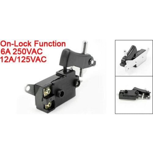 6A/250VAC 12A/125VAC SPST On-Lock Trigger Switch for Hitachi C13 Circular Saw 2pcs
