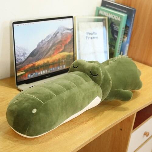 75cm Giant Real Lifelike Crocodile Plush Toy Soft Stuffed Animals Long Pillow Simulation Alligator Doll Room Sofa Decor Toy