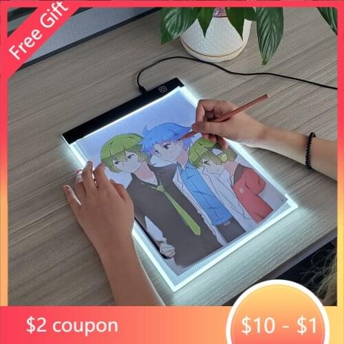 A5/A4 Size 3 Level Dimmable Led Drawing Copy Pad Board Educational Toys Painting Toy Tablet Sketching Animation Copy Board Gift