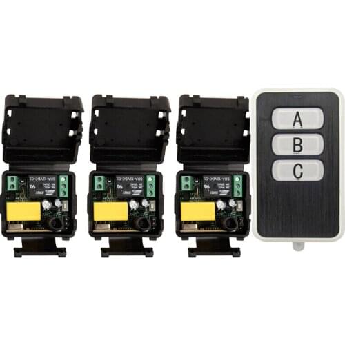 AC 220 V 1 channel RF mini Wireless Remote Control switch 3 pcs Receiver & 1 pcs transmitter new power on/off