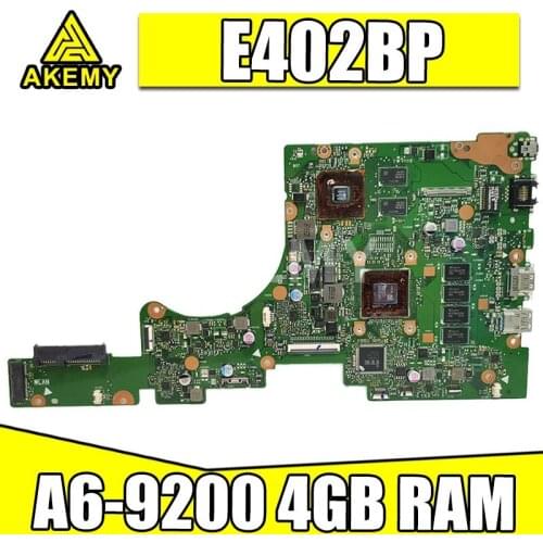 Akemy 90NB0E50-R00040 Laptop Motherboard For Asus E402BP E402B Notebook mainboard test OK A6-9200 CPU 4GB RAM (V2G)