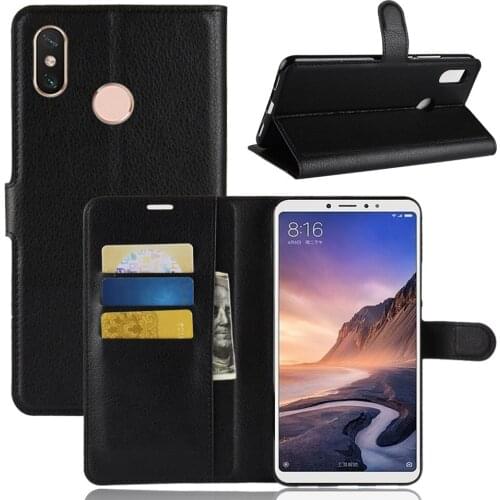 Book Style PU Leather Case Cover for Xiaomi Mi Max 3 Flip Wallet Phone Bags Cases with Stand for Xiaomi Max 3 6.9