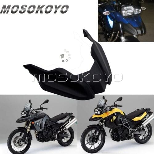 Black Motorcycle Front Fender Beak Extension Splash Extender Protection for BMW F800GS F650GS 2008-2013