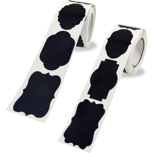 30PCS Black Geometric Plates Thank You Stickers Labels Paper Sticky Sticker Decoration Scrapbook Sealing Stationery Supply