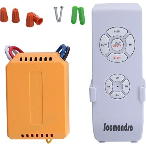 Ceiling Fan Remote Control Kit,Fan Light WiFi Controller,Speed Timing Remote Control