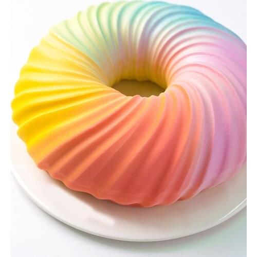 Meibum Food Grade Silicone Cake Mold Turbine Pastry Pan Party Mousse Baking Mould Kitchen Bakeware Dessert Decorating Tools