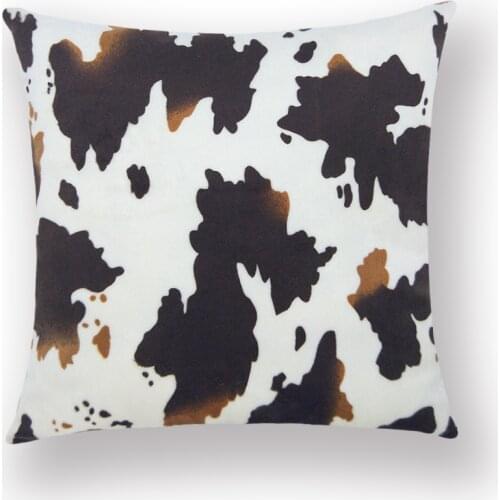 Animal Pattern Cow Print Cover Cushion 40x40cm Super Soft Sublimation Pillow Cover Case