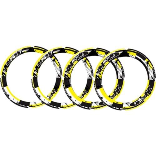 A set of 4pcs Thick Edge Outer Rim reflective Sticker Stripe Wheel Decals Fit for SUZUKI GSR gsr