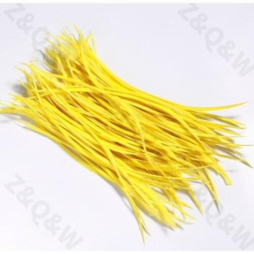 Natural 6-8 inch goose silk edge feather 15-20CM dyed yellow DIY craft jewelry earrings performance costume decoration