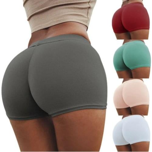 Newest Women Yoga Shorts Hot Pants Solid Color Stretch Casual for Summer Sports Fitness TY66