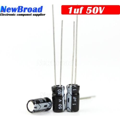 10PCS Original aluminum electrolytic capacitor 1UF 50V 100V 160V 250V 400V 450V plug-in multi specification 1UF 4*7 5*11 6*12MM