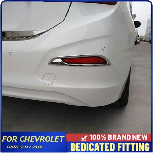 Fit For Chevrolet Cruze 2017 2018 Car Back Tail Fog Lamp Frame Cover ABS Chrome Rear Fog Light Cover Trim Stickers