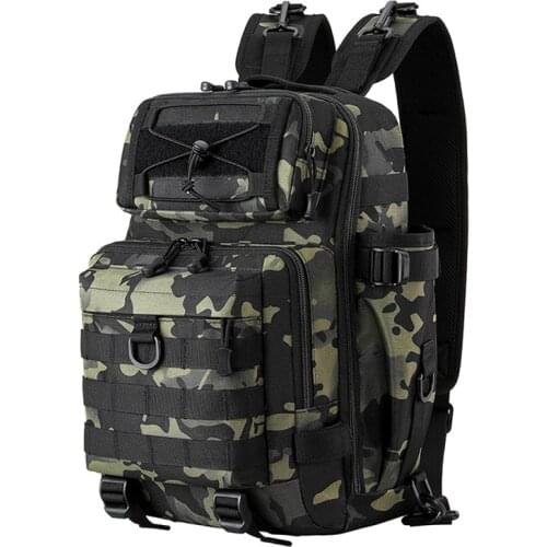 Outdoor Fishing Backpack Hunting Camping Waterproof Tackle Lure Bag Military Tactical Travel Men Climbing Camo Shoulder Bag
