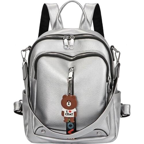 High Quality Leather Women Backpack Casual School Bags for Teenage Girls Small Travel Backpack Ladies Bagpack Mochila Sac A Dos