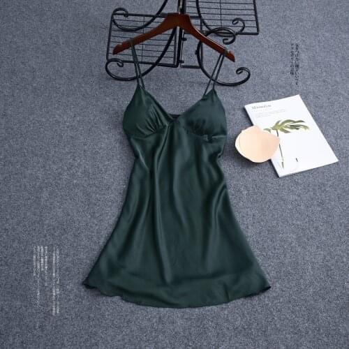 Sexy Slip Dress 2021 Womens Nightgown Silk Home Clothes for Women Sleep Tops Sleepwear Dresses Summer Ladies Lounge Underwear