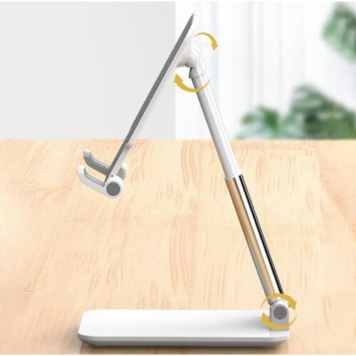 Mobile Phone Bracket Folding Retractable Desk Bedside Bracket Live Online Class Tablet Portable Universal Storage Shelf&Holder