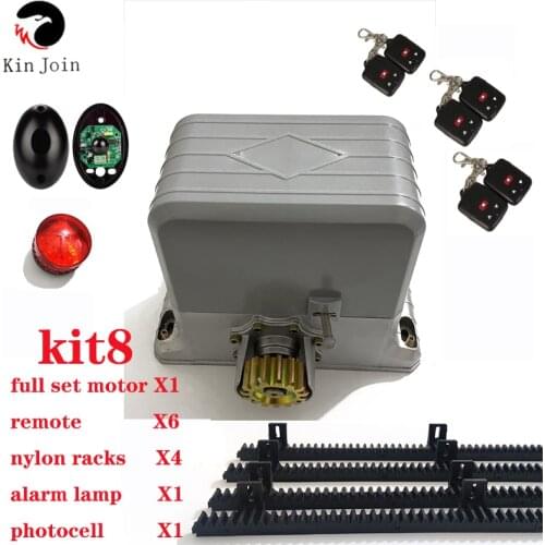 Heavy duty 1800kg auto sliding gate motor slide opener with 4m nylon racks(lamp, photocell, keypad, button optional)